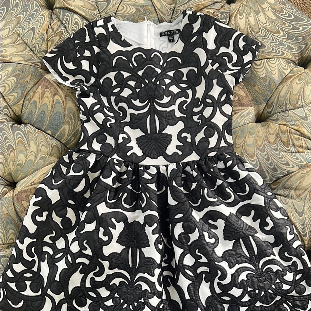 Girls Black and White Dress